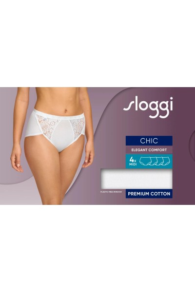 sloggi Chic Midi 4P