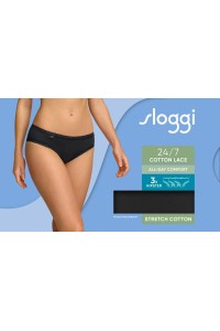 sloggi 24/7 Cotton Lace Hipster C3P