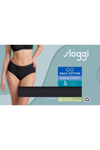 sloggi GO Daily Cotton Midi 3P