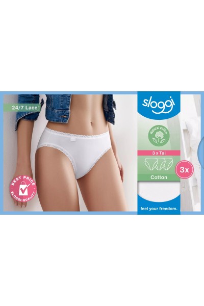 sloggi 24/7 Cotton Lace Tai C3P