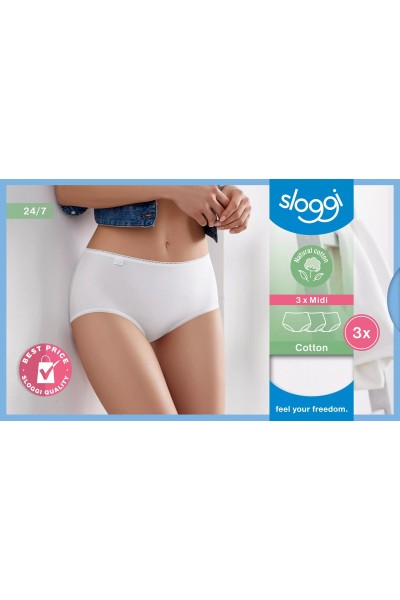 sloggi 24/7 Cotton Midi C3P